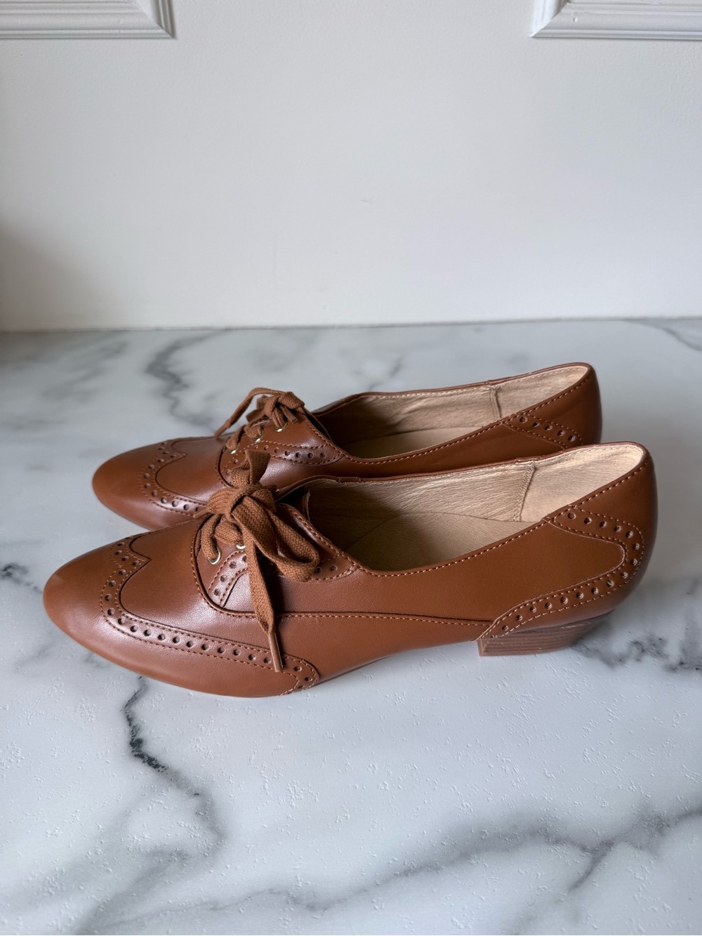 Chelsea Crew Demi Vintage Oxford Brown Romantic Victorian Academia size 8